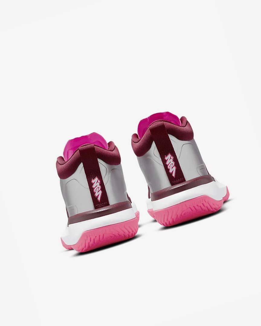 White / Pink / Burgundy Nike Zion 1 Men's Basketball Shoes | CA_2297
