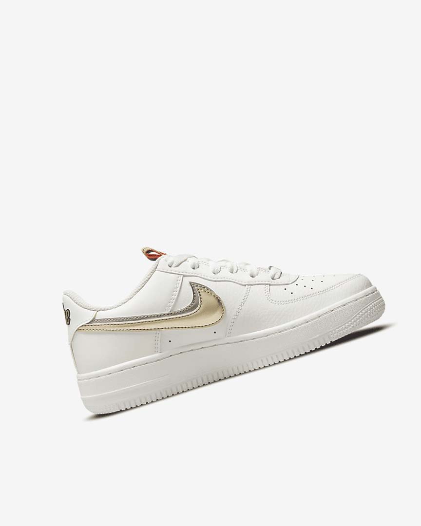 White / Pink / Metal Blue Grey Nike Air Force 1 LV8 Girls' Sneakers | CA_2269