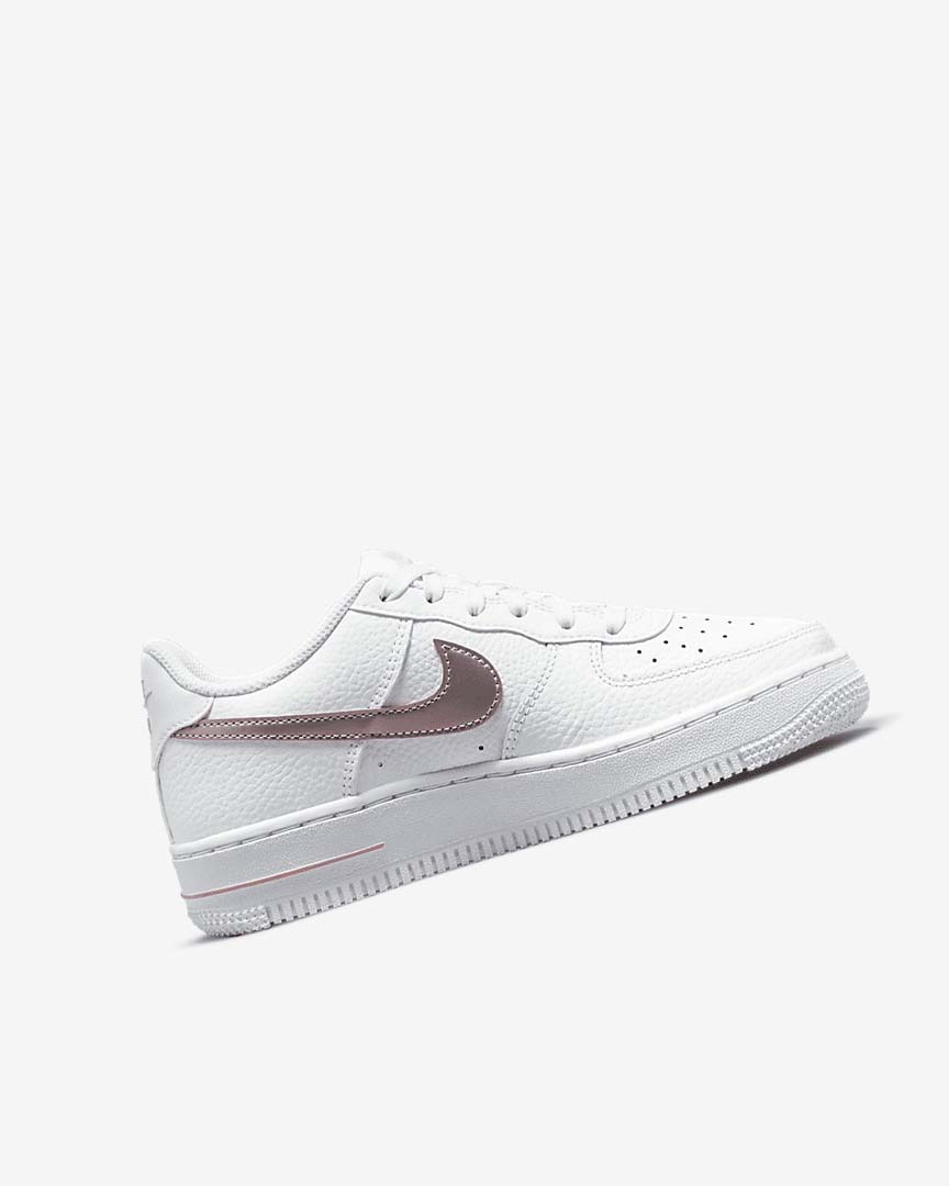 White / Pink Nike Air Force 1 Girls' Sneakers | CA_2694