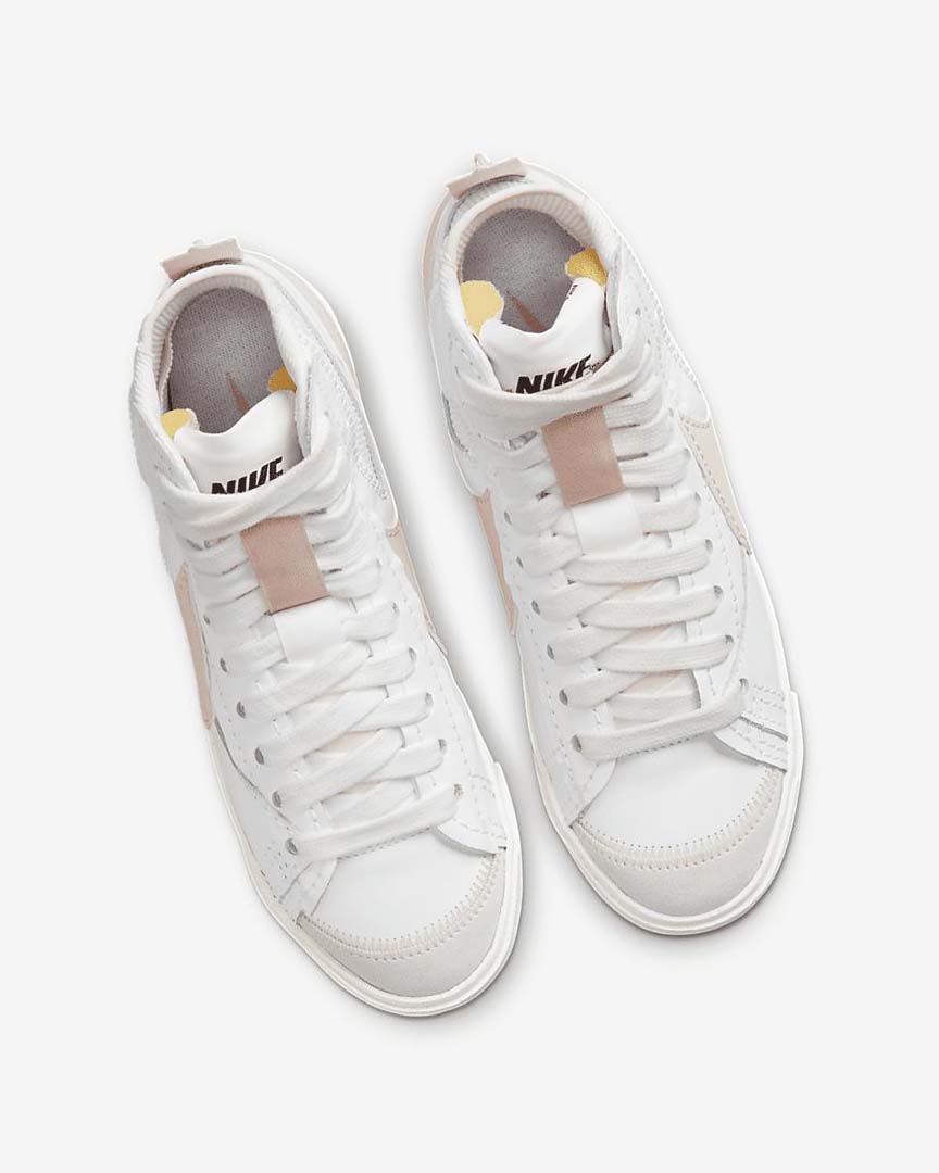 White / Pink Nike Blazer Mid '77 Jumbo Women's Sneakers | CA_5173