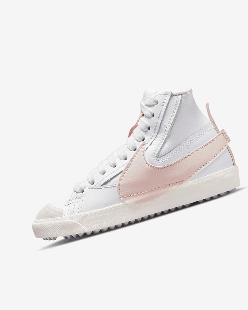 White / Pink Nike Blazer Mid \'77 Jumbo Women\'s Sneakers | CA_5173