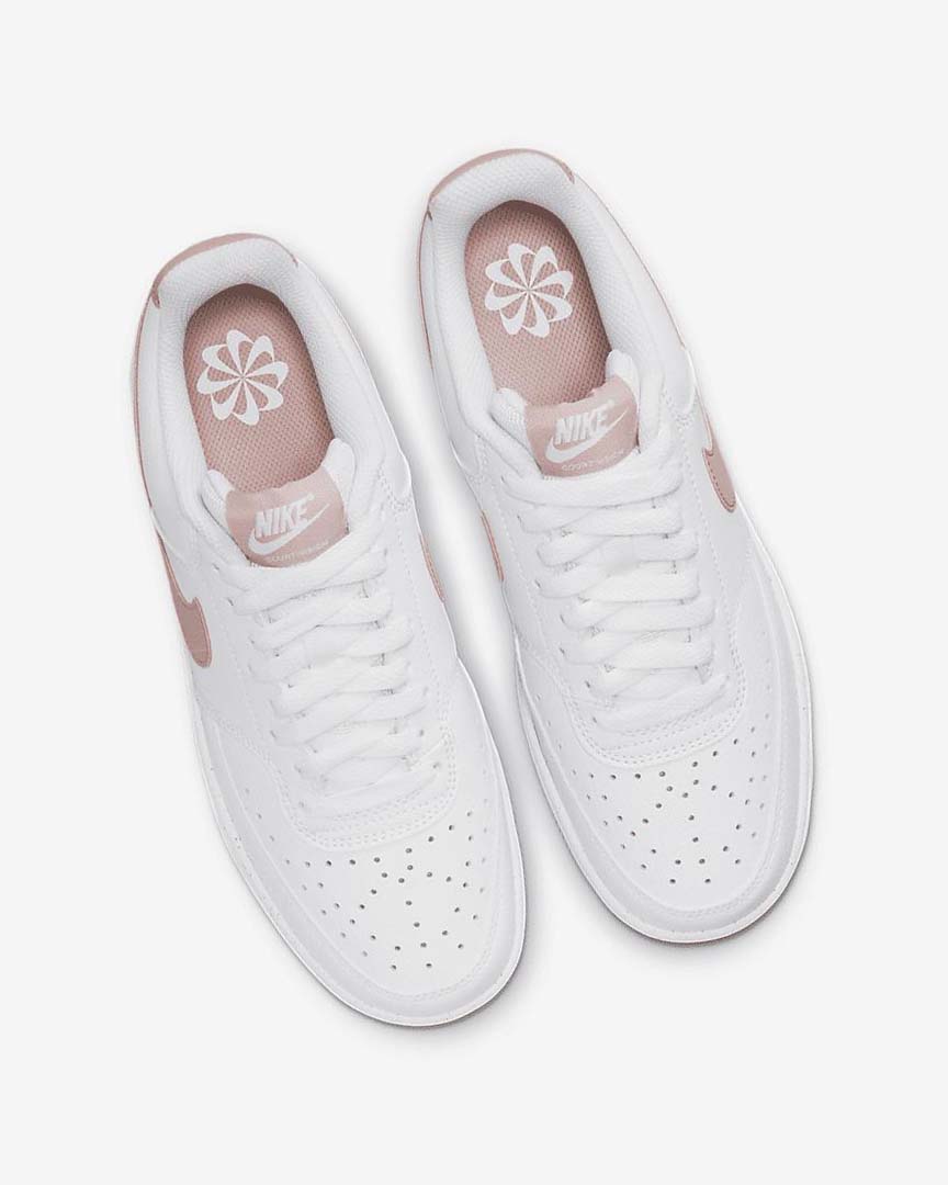 White / Pink Nike Court Vision Low Next Nature Women's Sneakers | CA_4529