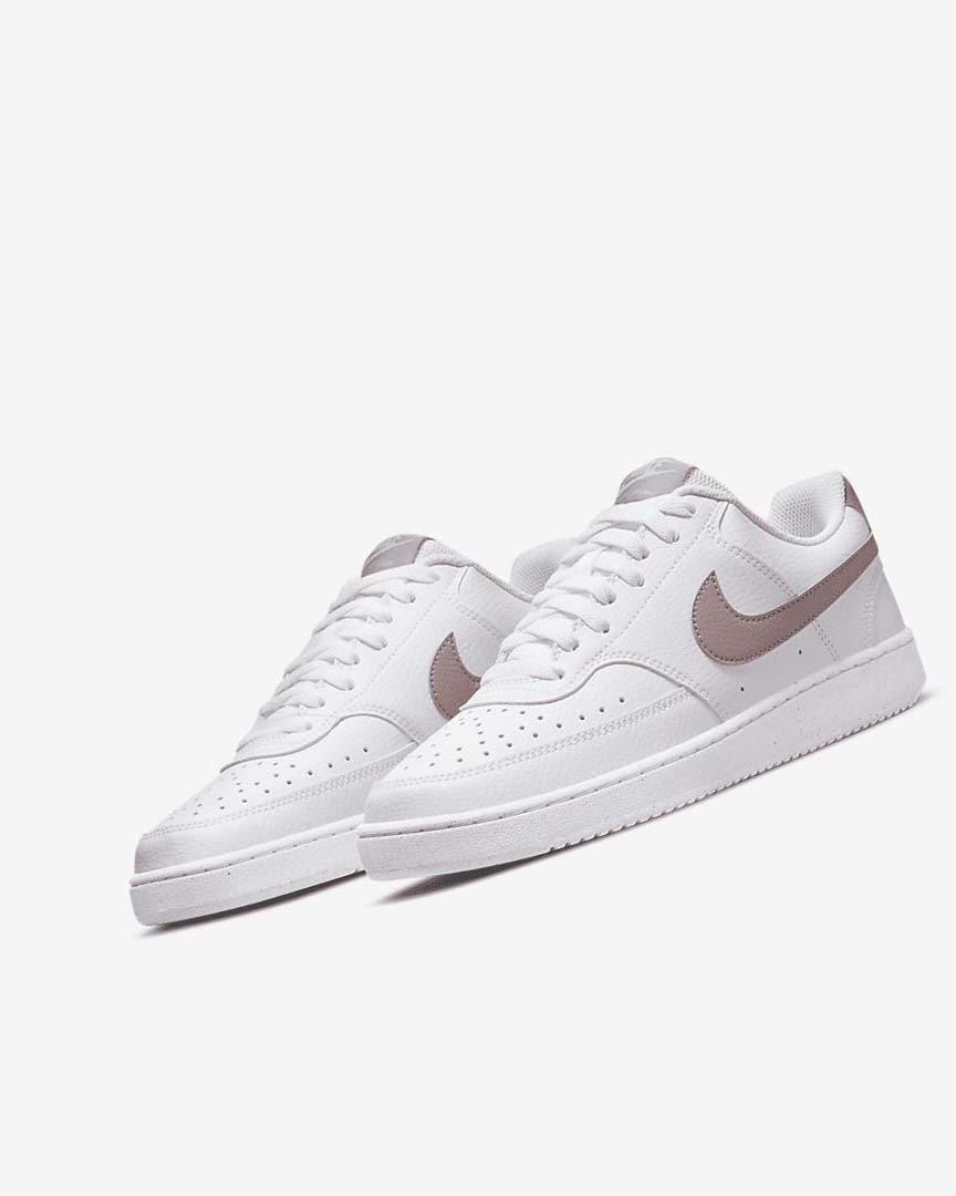 White / Pink Nike Court Vision Low Next Nature Women's Sneakers | CA_4529