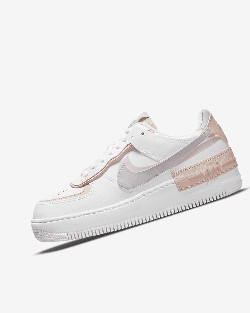 White / Pink / Rose / Grey Nike Air Force 1 Shadow Women\'s Sneakers | CA_2364