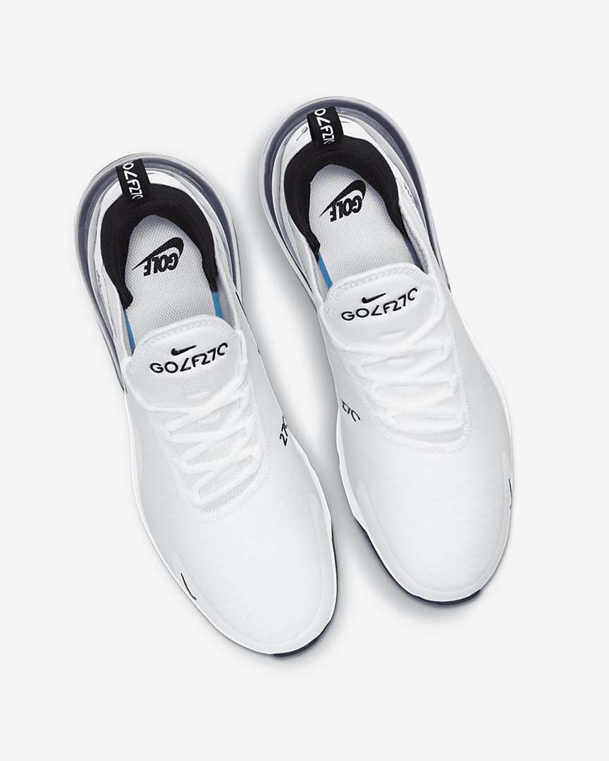 White / Platinum / Black Nike Air Max 270 G Women's Golf Shoes | CA_2596
