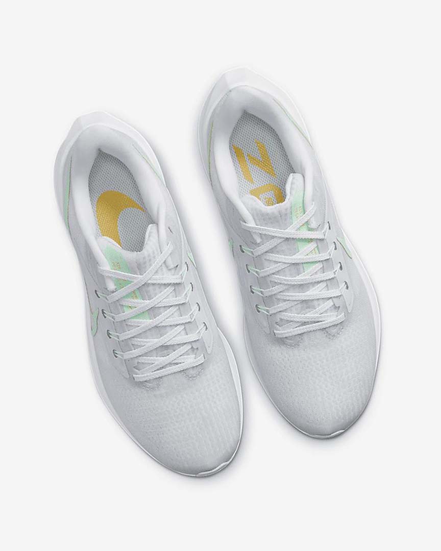 White / Platinum / Green / Mint Nike Air Zoom Pegasus 39 Women's Running Shoes | CA_5063