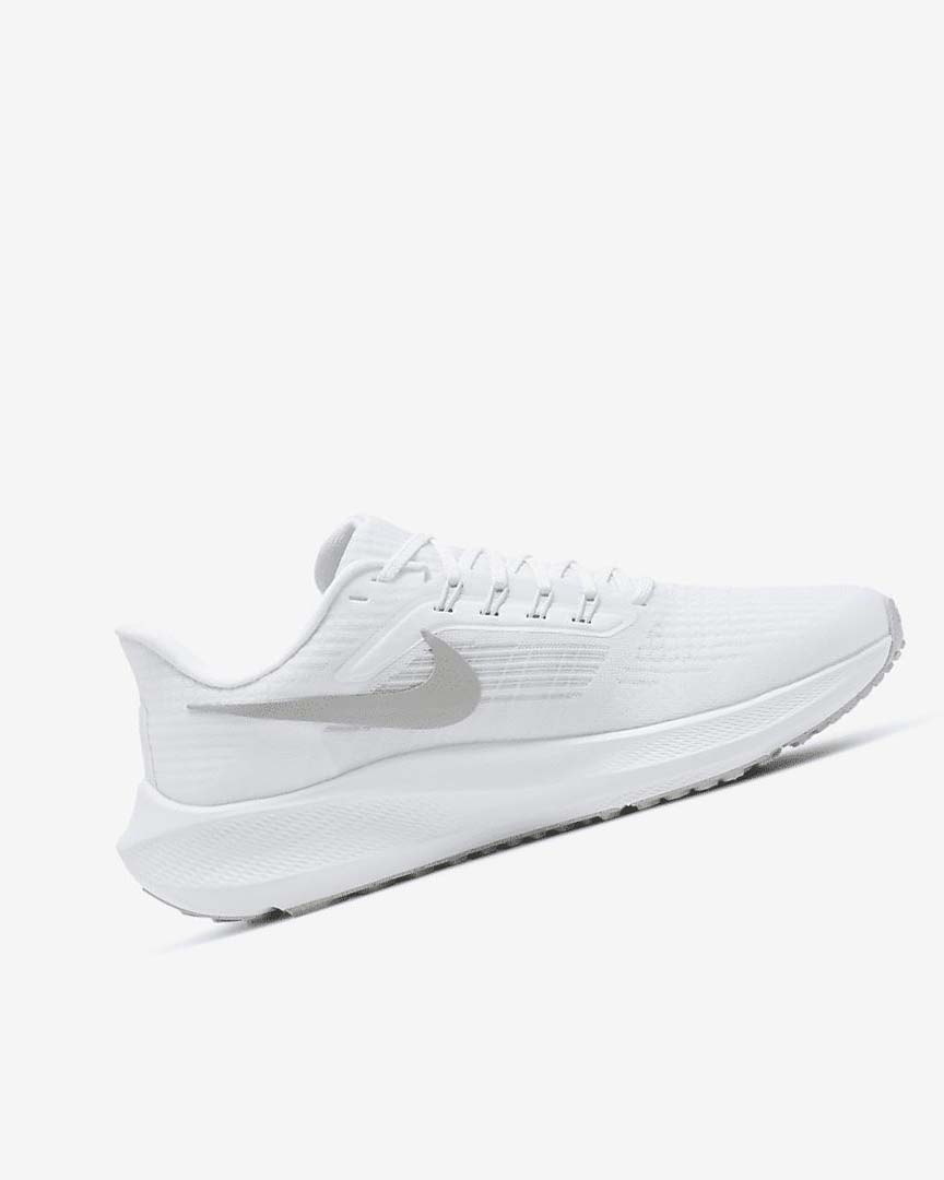 White / Platinum / Grey / Metal Silver Nike Air Zoom Pegasus 39 Women's Running Shoes | CA_5393