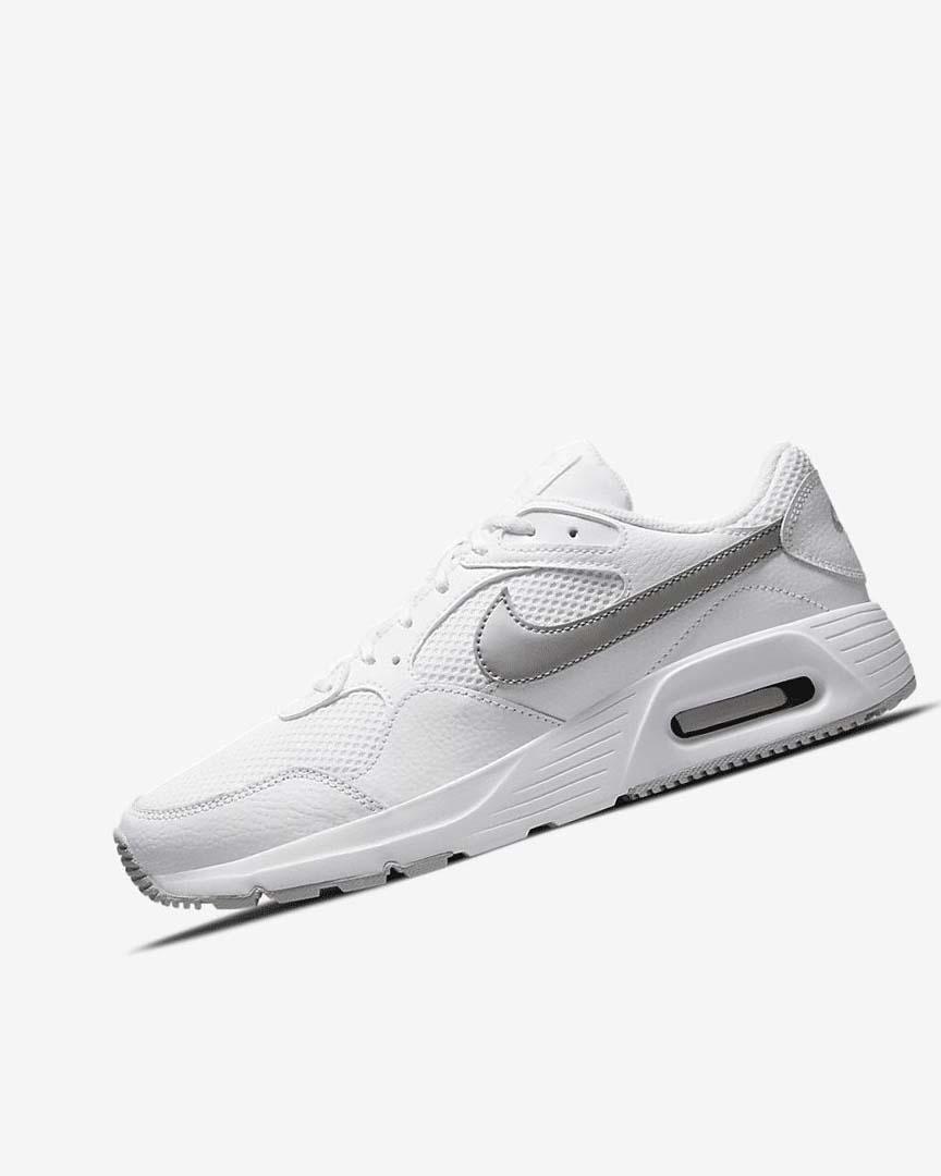 White / Platinum / Metal Platinum Nike Air Max SC Women\'s Sneakers | CA_4603