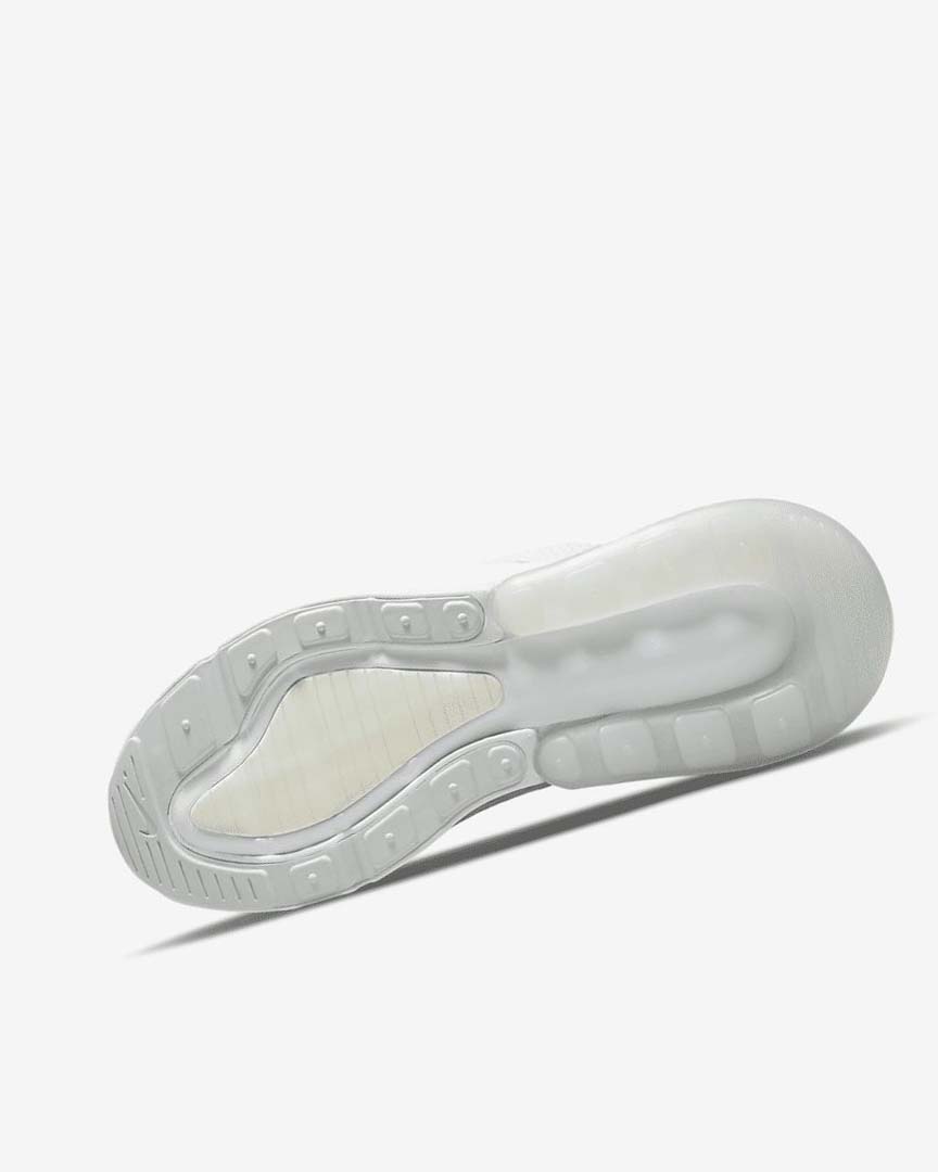 White / Platinum / Metal Silver Nike Air Max 270 Women's Casual Shoes | CA_4516