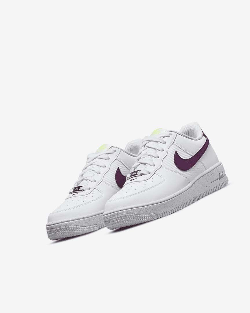 White / Platinum Nike Air Force 1 Crater Next Nature Boys' Sneakers | CA_2740