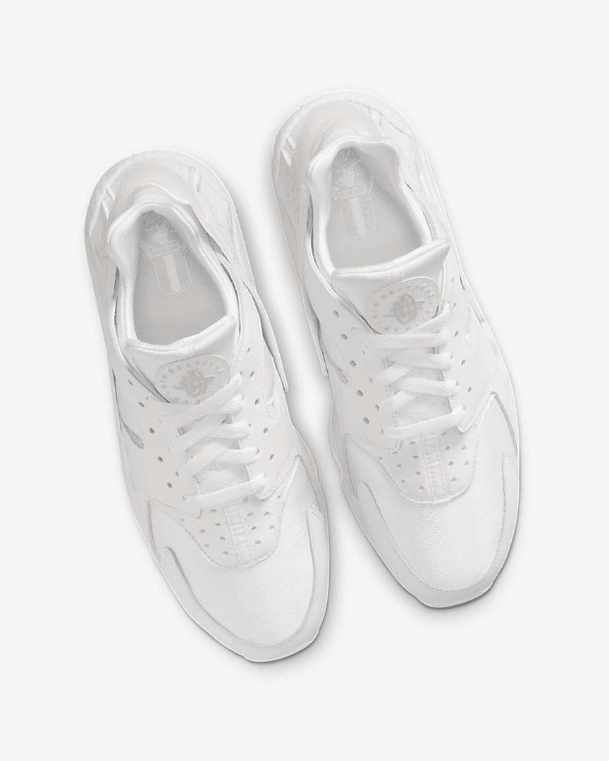White / Platinum Nike Air Huarache Men's Sneakers | CA_2772