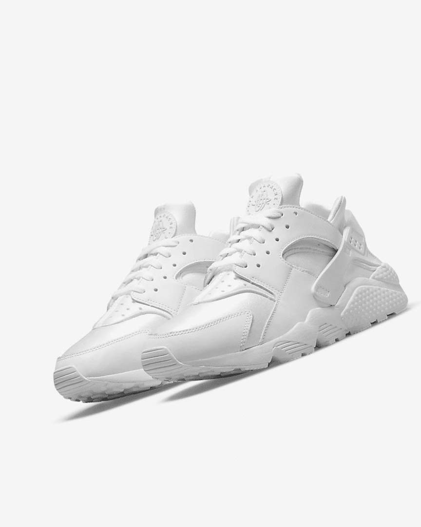 White / Platinum Nike Air Huarache Men's Sneakers | CA_2772