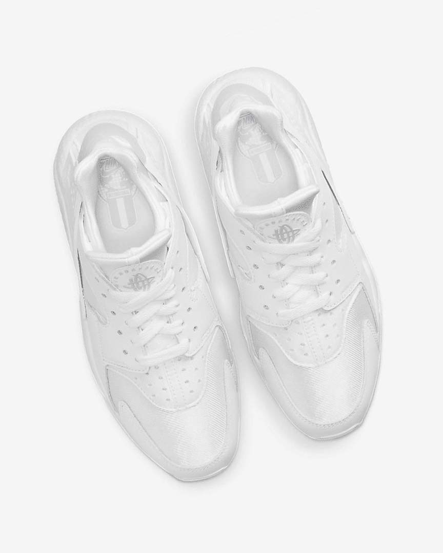 White / Platinum Nike Air Huarache Women's Sneakers | CA_3100