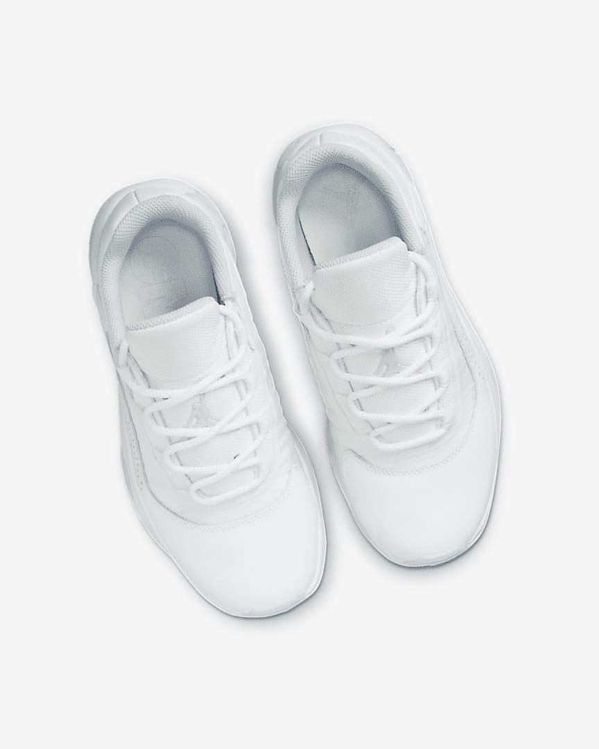 White / Platinum Nike Air Jordan 11 CMFT Low Boys' Basketball Shoes | CA_4571
