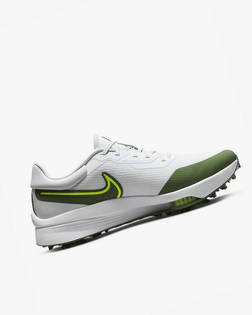 White / Platinum Nike Air Zoom Infinity Tour NEXT% Men's Golf Shoes | CA_1123