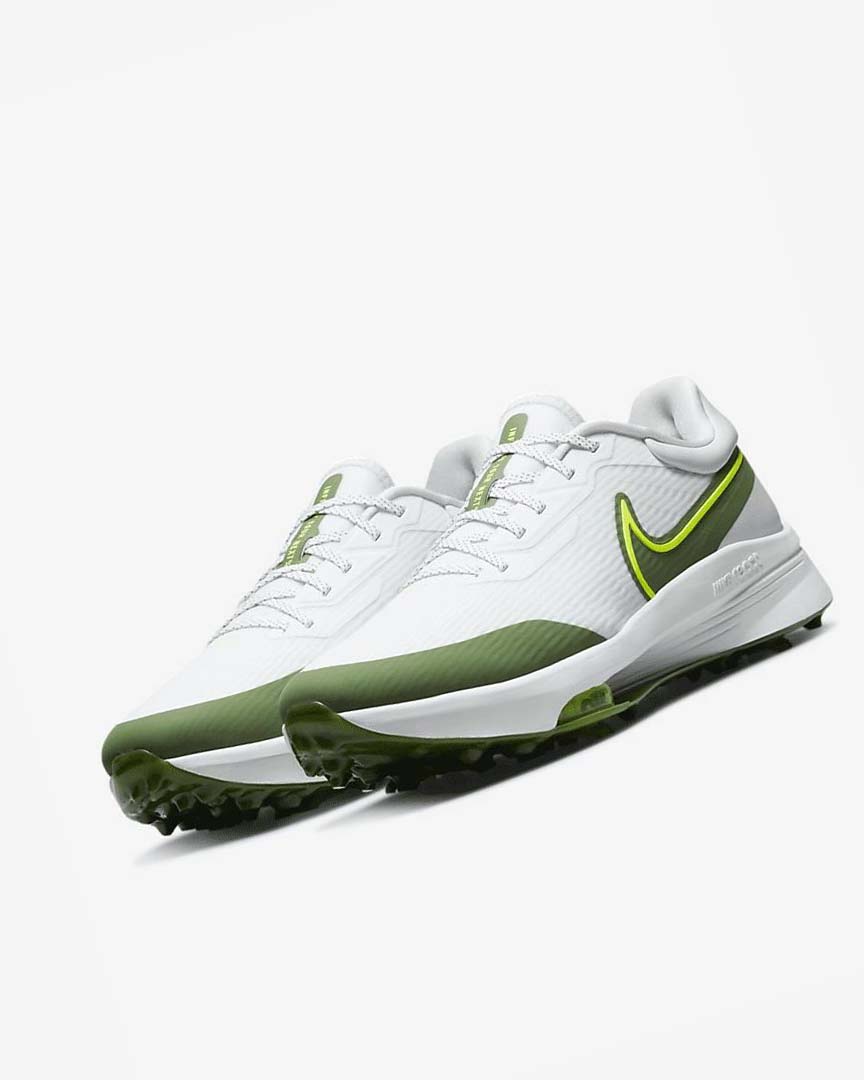White / Platinum Nike Air Zoom Infinity Tour NEXT% Men's Golf Shoes | CA_1123