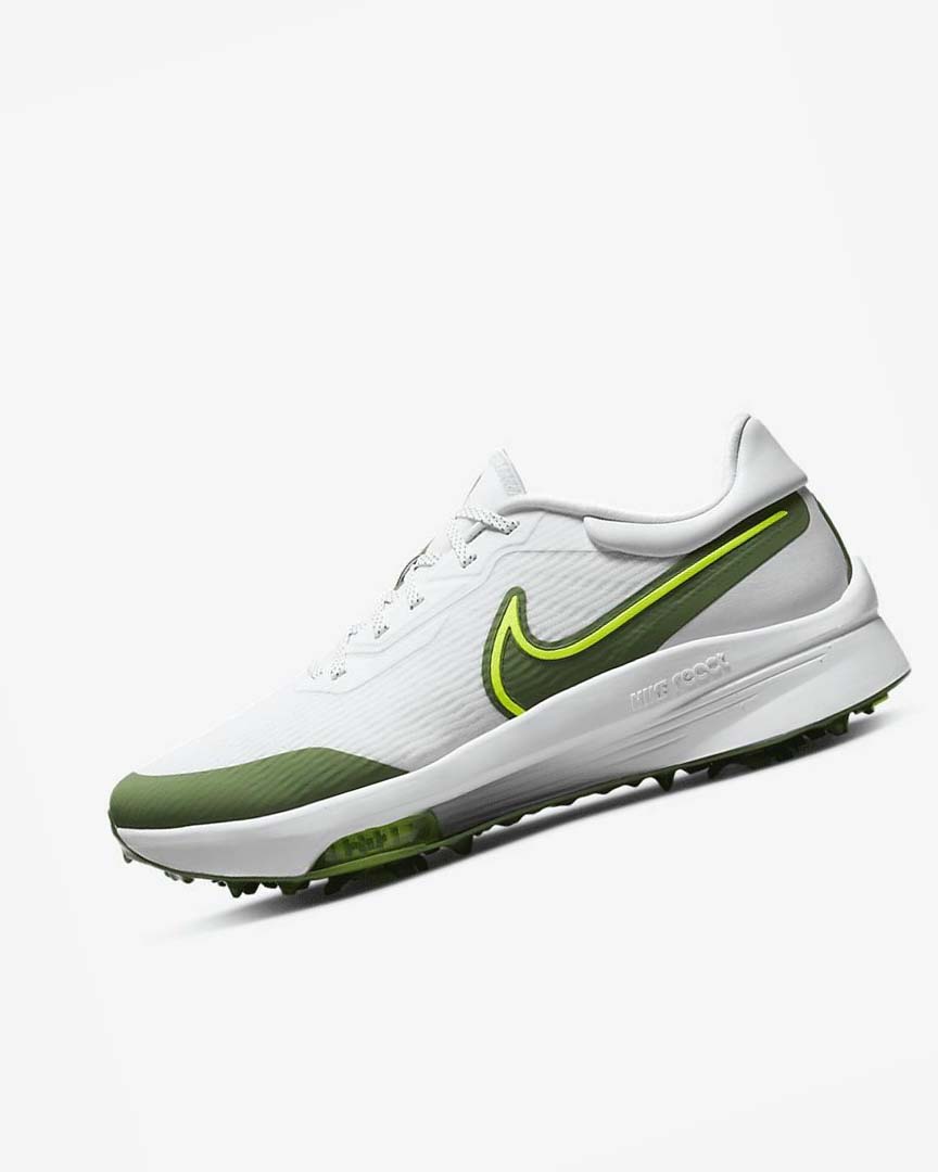 White / Platinum Nike Air Zoom Infinity Tour NEXT% Men\'s Golf Shoes | CA_1123