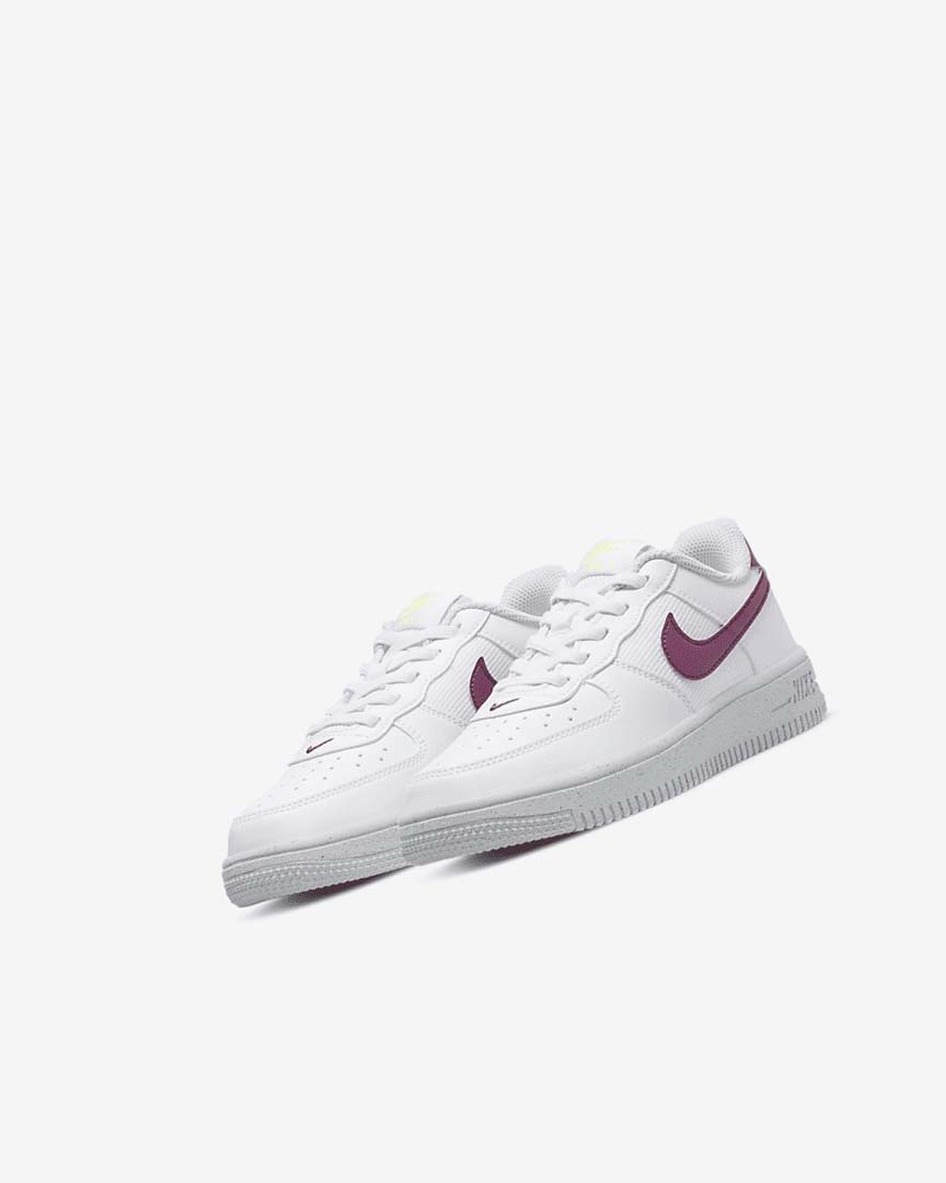 White / Platinum Nike Force 1 Next Nature Girls' Shoes | CA_2762