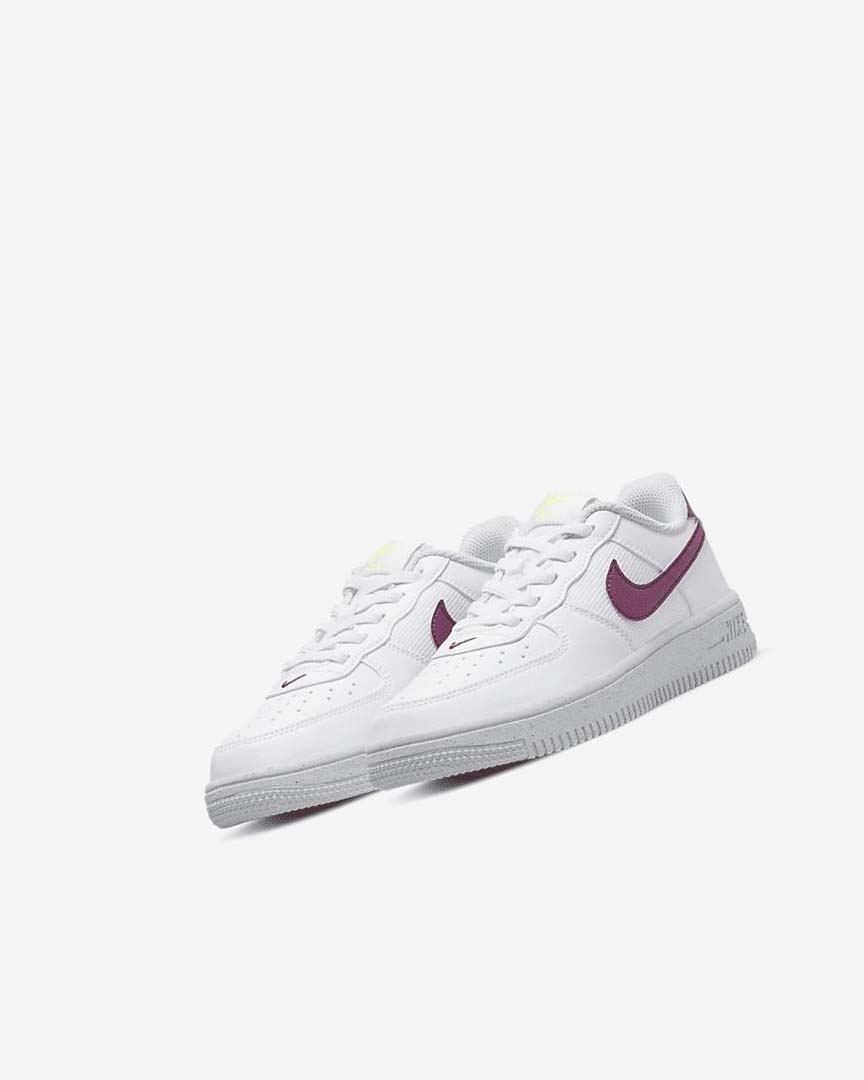 White / Platinum Nike Force 1 Next Nature Boys' Shoes | CA_3251