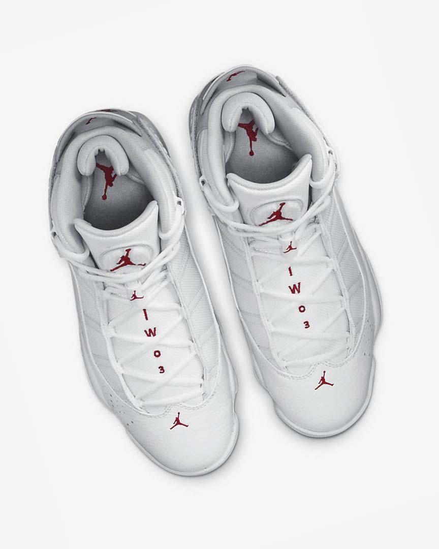 White / Platinum Nike Jordan 6 Rings Men's Basketball Shoes | CA_5167
