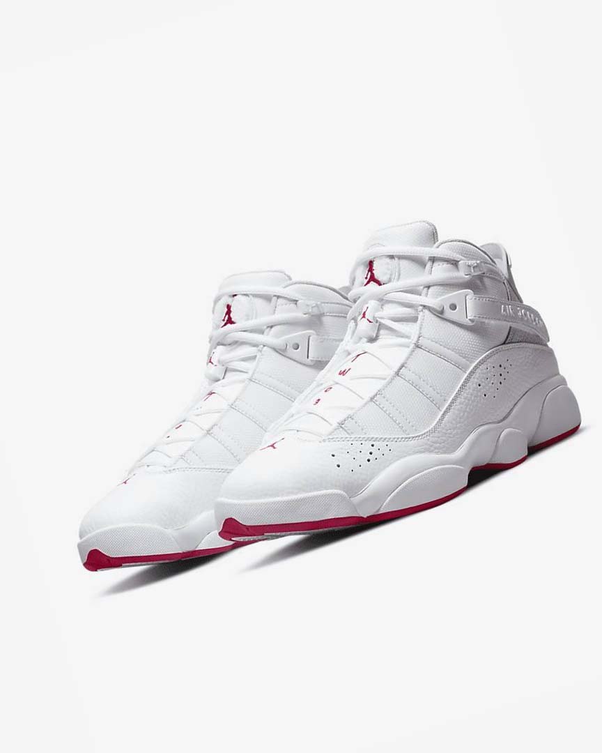 White / Platinum Nike Jordan 6 Rings Men's Basketball Shoes | CA_5167
