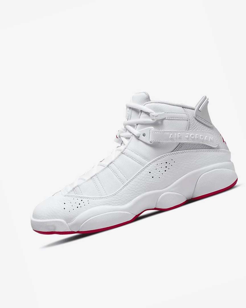 White / Platinum Nike Jordan 6 Rings Men\'s Basketball Shoes | CA_5167