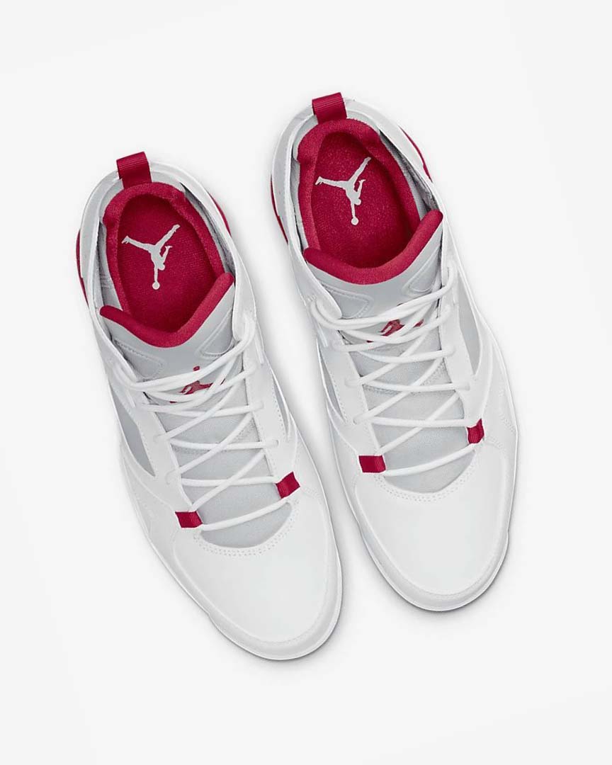 White / Platinum Nike Jordan Flight Club '91 Men's Basketball Shoes | CA_2212