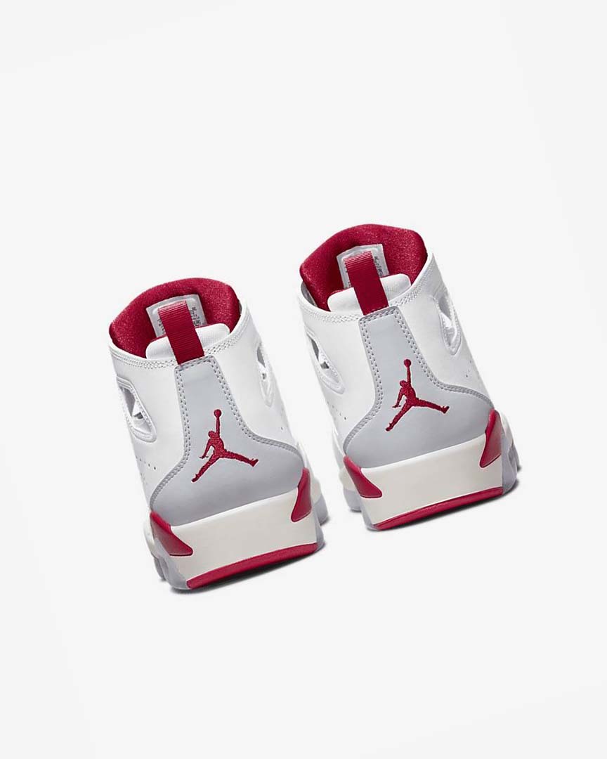 White / Platinum Nike Jordan Flight Club '91 Men's Basketball Shoes | CA_2212
