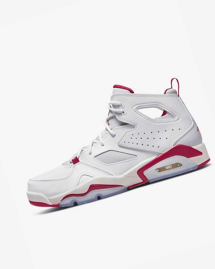 White / Platinum Nike Jordan Flight Club \'91 Men\'s Basketball Shoes | CA_2212