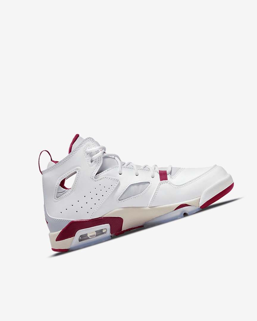White / Platinum Nike Jordan Flight Club '91 Boys' Basketball Shoes | CA_5206