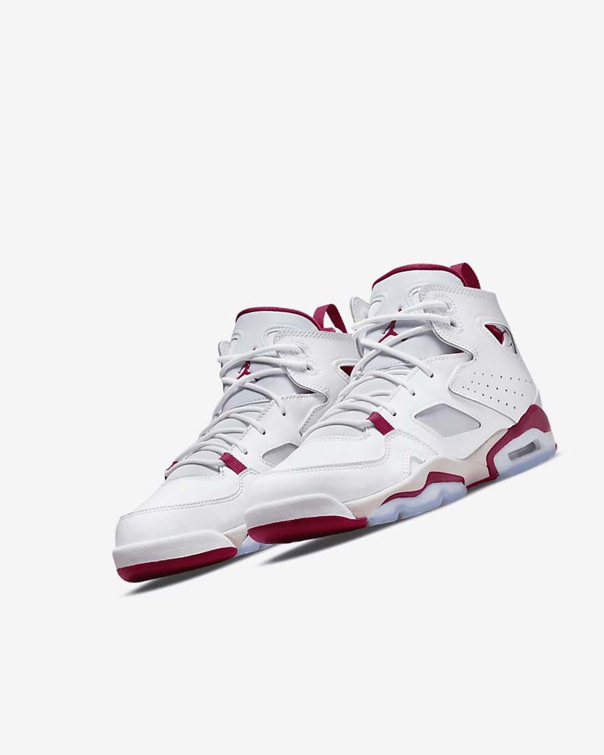 White / Platinum Nike Jordan Flight Club '91 Boys' Basketball Shoes | CA_5206
