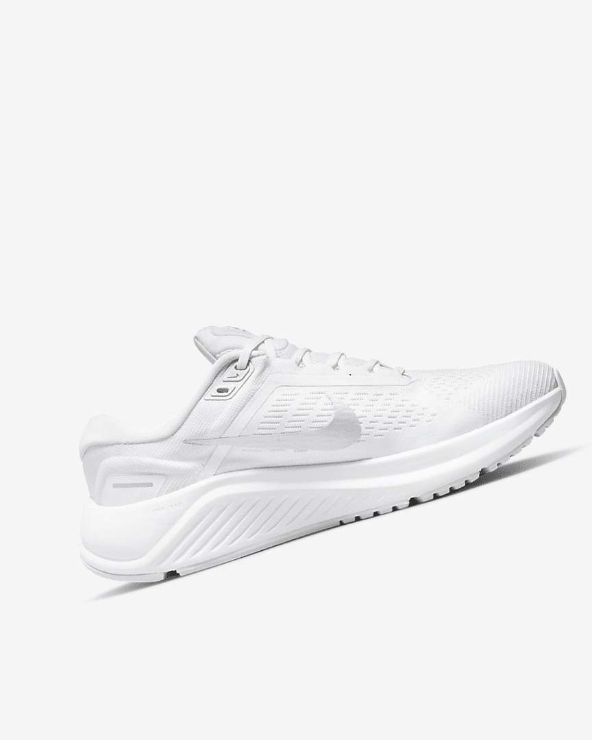 White / Platinum / Platinum / Metal Silver Nike Air Zoom Structure 24 Women's Running Shoes | CA_4642