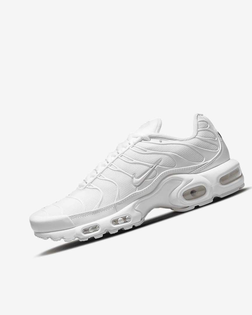 White / Platinum / White Nike Air Max Plus Women\'s Sneakers | CA_5025