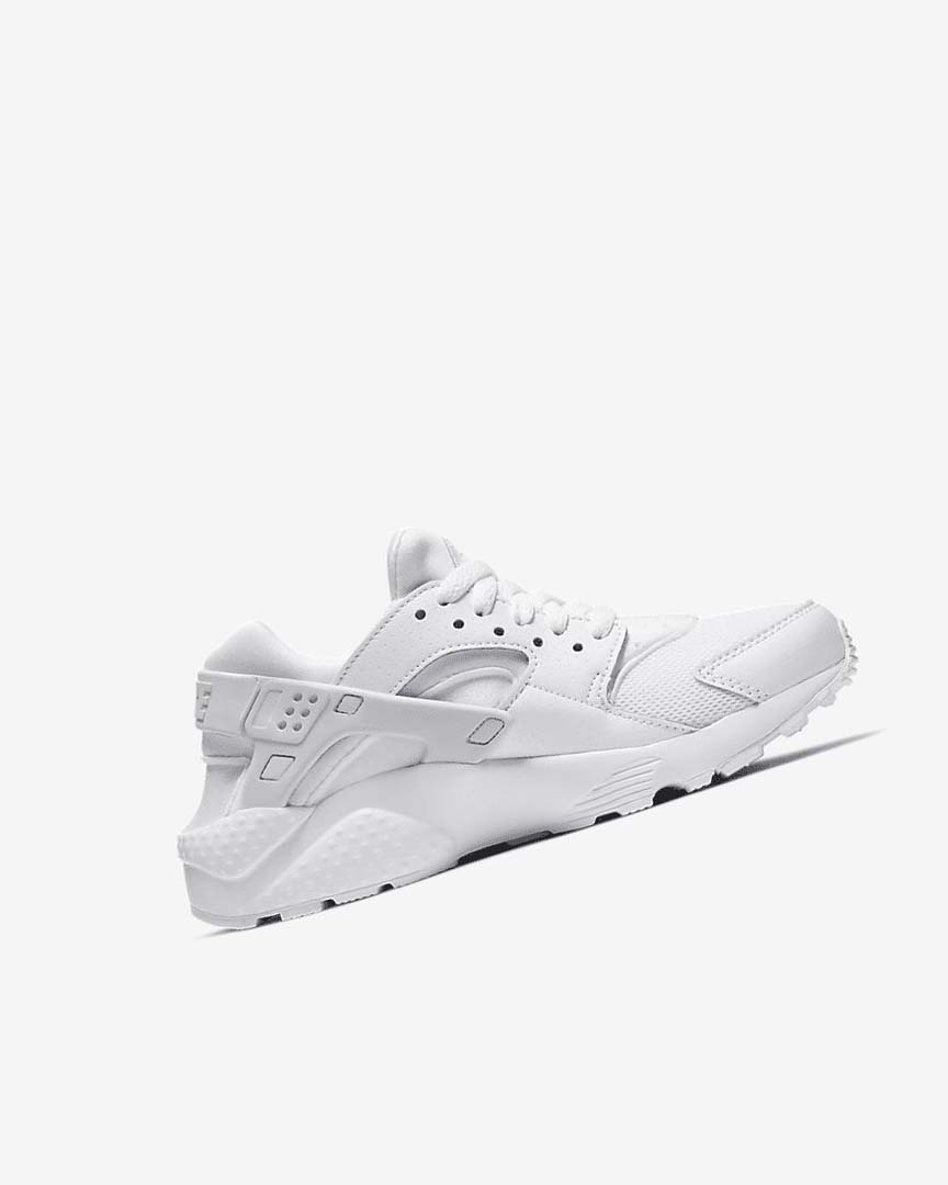 White / Platinum / White Nike Huarache Run Boys' Shoes | CA_2788