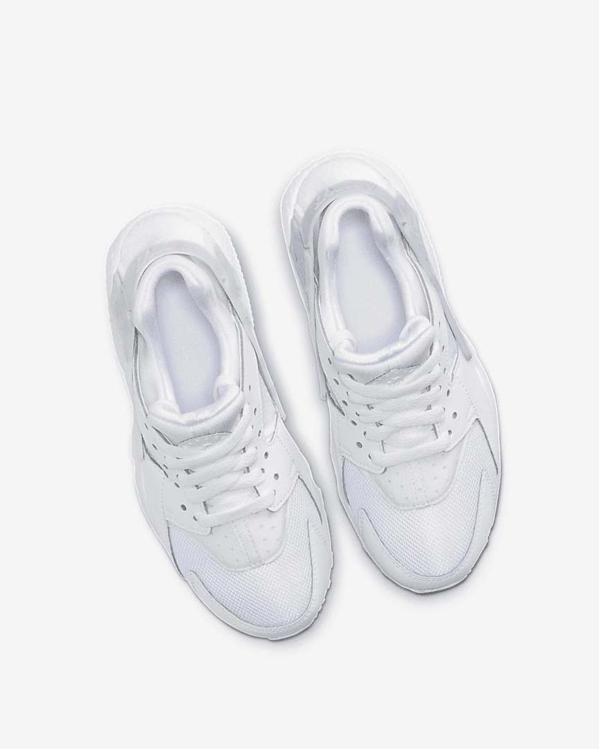 White / Platinum / White Nike Huarache Run Boys' Shoes | CA_2788