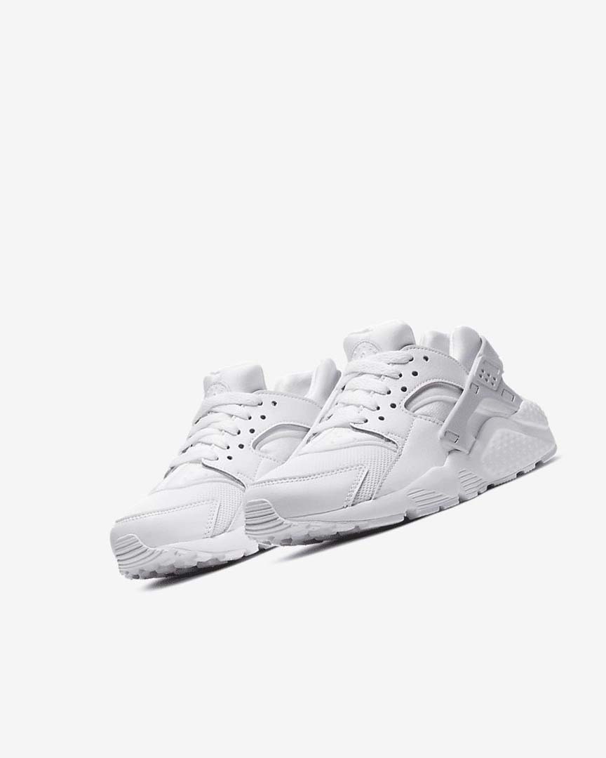 White / Platinum / White Nike Huarache Run Boys' Shoes | CA_2788