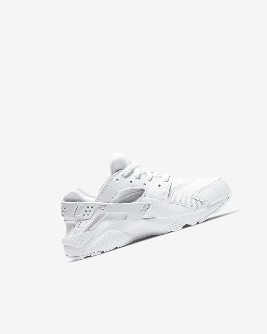 White / Platinum / White Nike Huarache Run Boys' Shoes | CA_2812