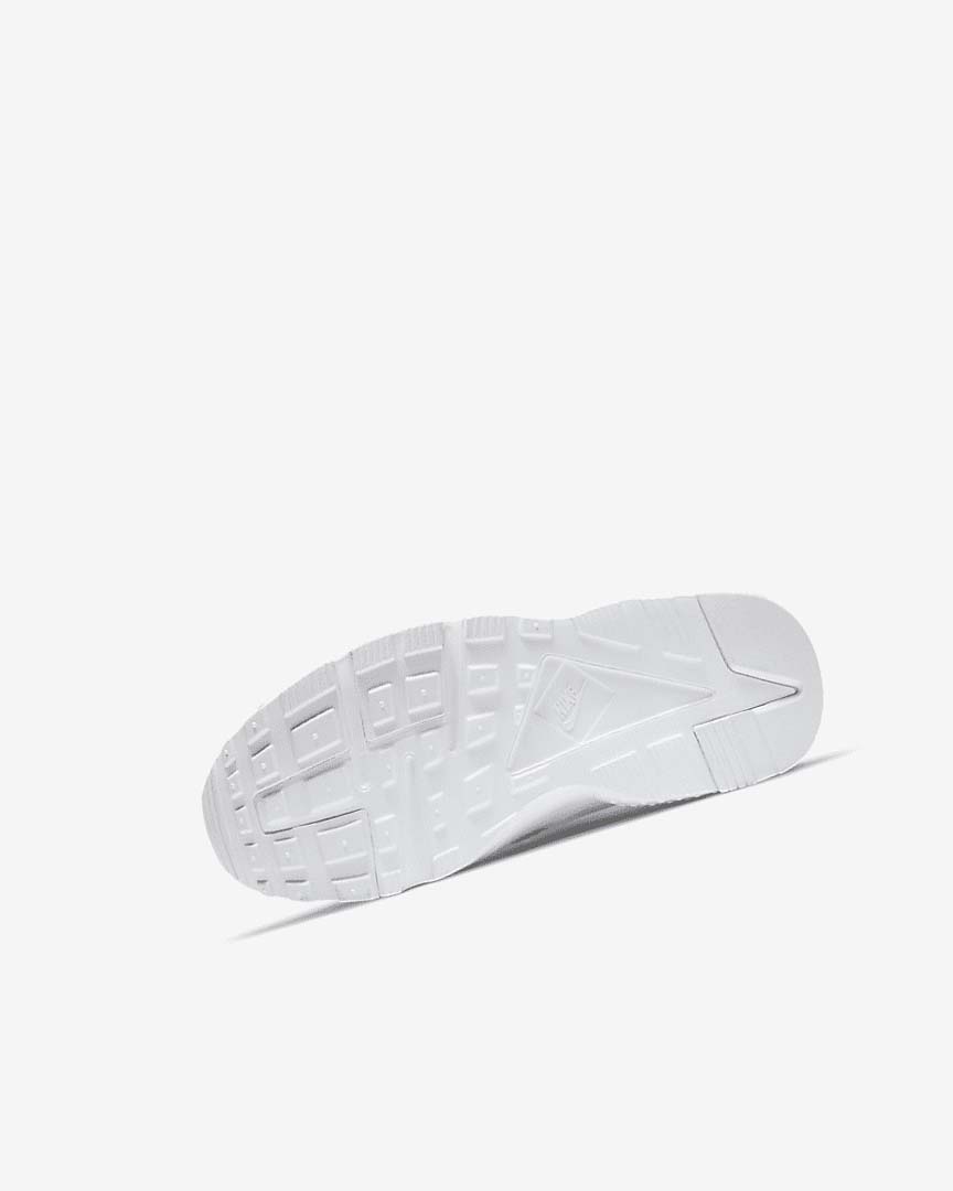 White / Platinum / White Nike Huarache Run Girls' Shoes | CA_4734