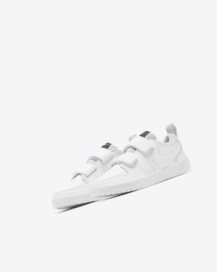 White / Platinum / White Nike Pico 5 Boys' Shoes | CA_5604