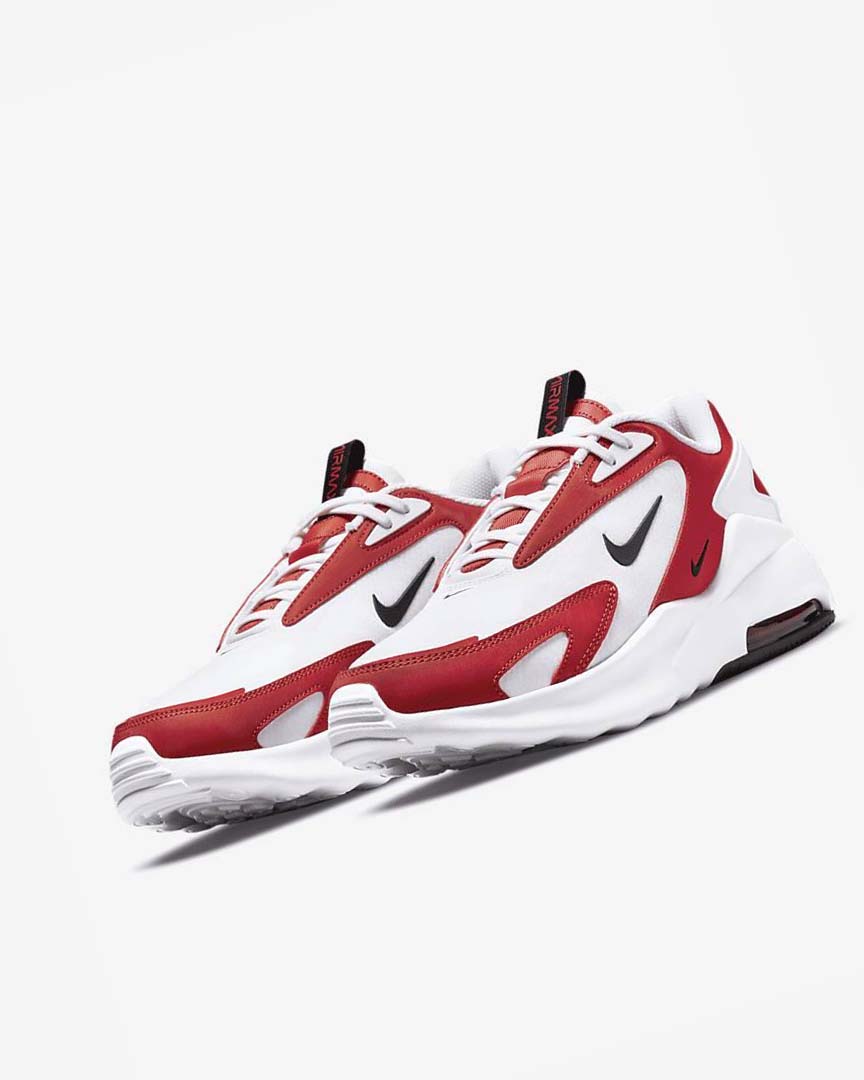 White / Red / Black Nike Air Max Bolt Men's Sneakers | CA_4629