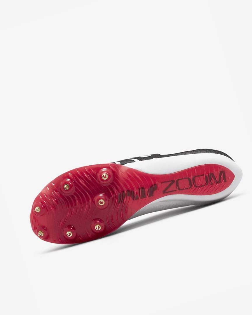 White / Red / Black Nike Air Zoom Maxfly More Uptempo Men's Spikes | CA_2970