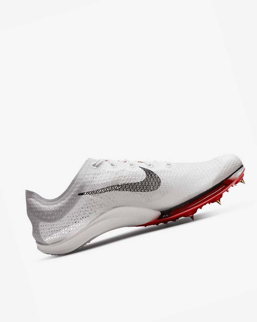White / Red / Black Nike Air Zoom Victory More Uptempo Men's Spikes | CA_2986