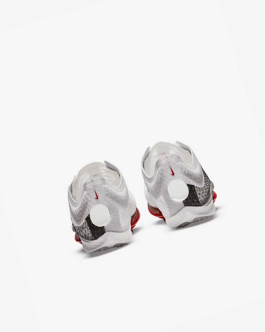 White / Red / Black Nike Air Zoom Victory More Uptempo Men's Spikes | CA_2986