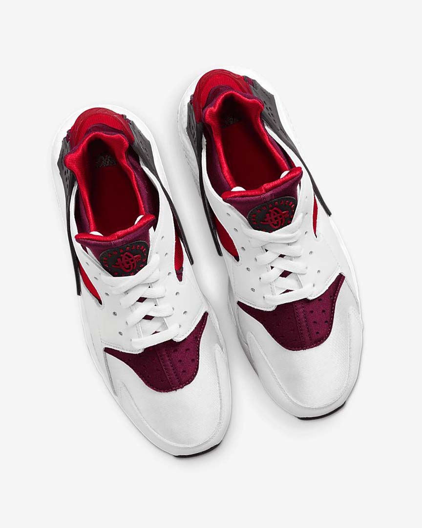 White / Red / Black / Red Nike Air Huarache Men's Sneakers | CA_5597