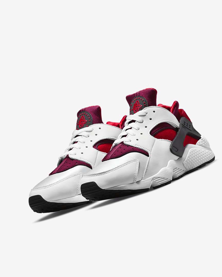 White / Red / Black / Red Nike Air Huarache Men's Sneakers | CA_5597