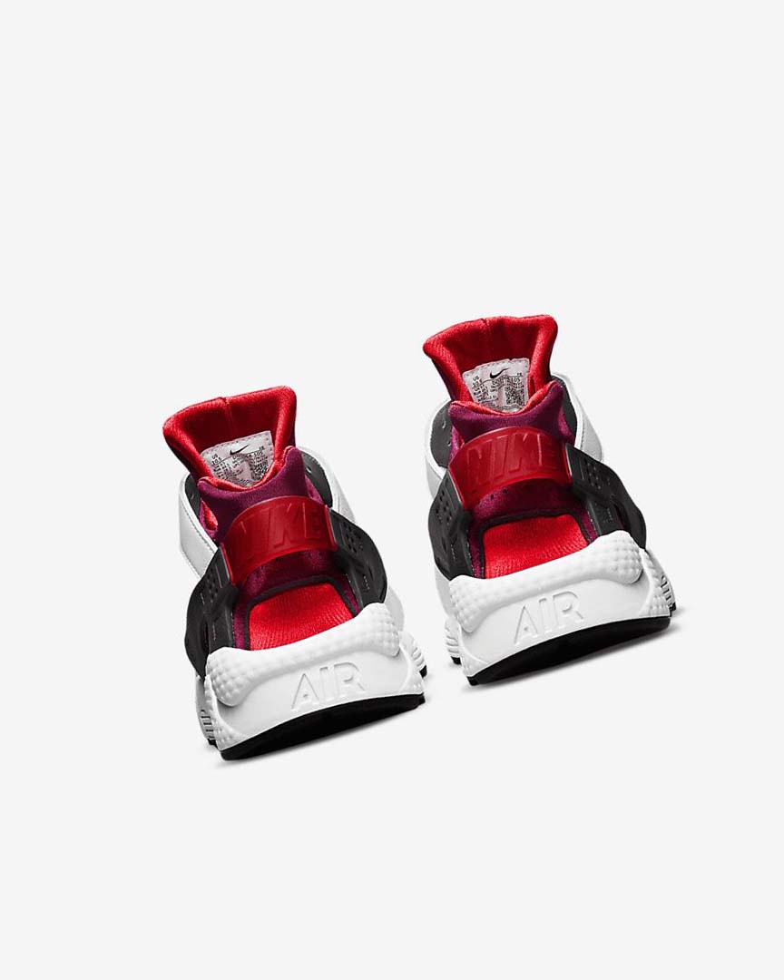 White / Red / Black / Red Nike Air Huarache Men's Sneakers | CA_5597