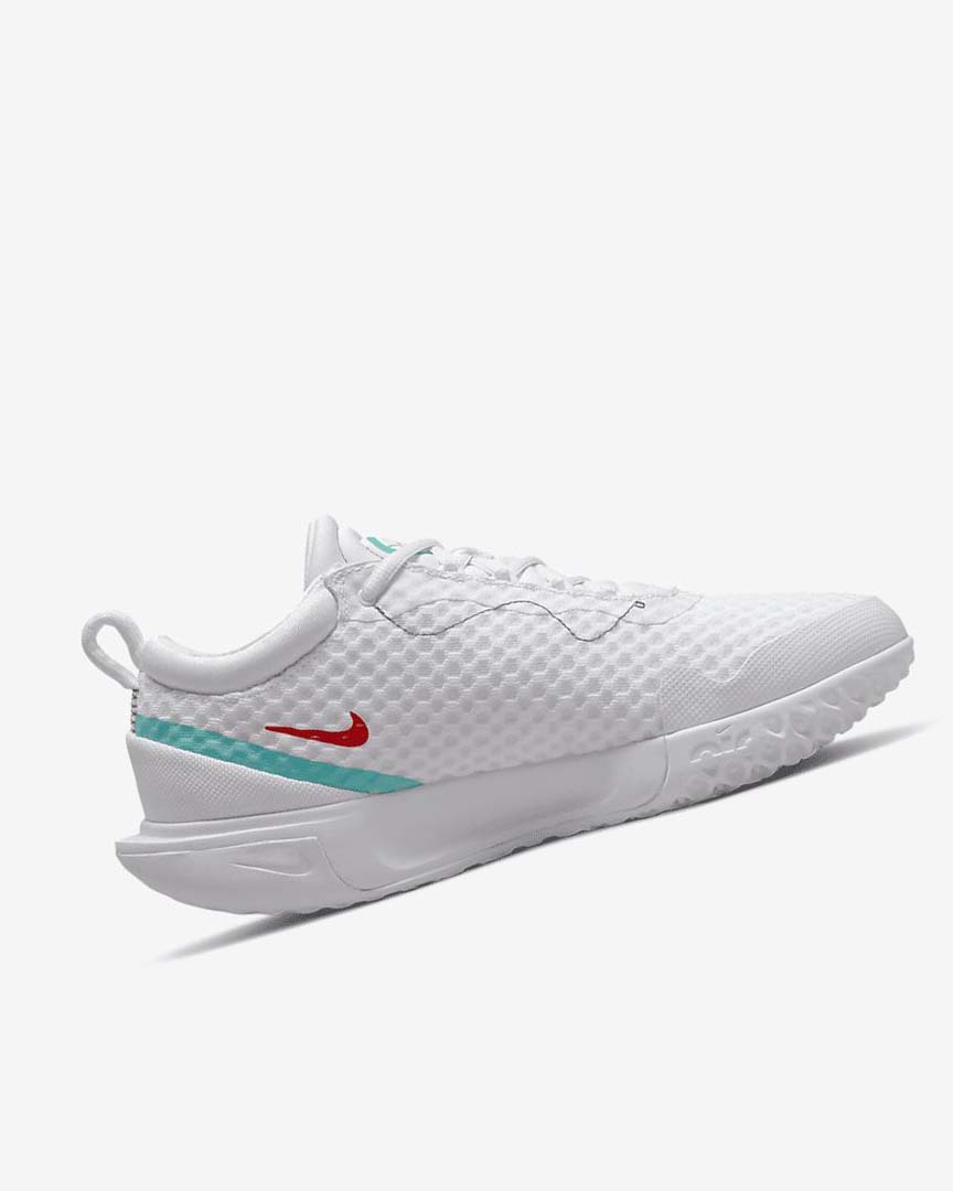 White / Red / Burgundy / Turquoise Nike Court Zoom Pro Women's Tennis Shoes | CA_2880