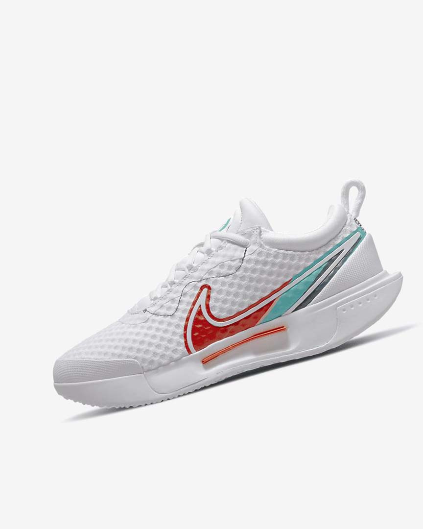 White / Red / Burgundy / Turquoise Nike Court Zoom Pro Women\'s Tennis Shoes | CA_2880