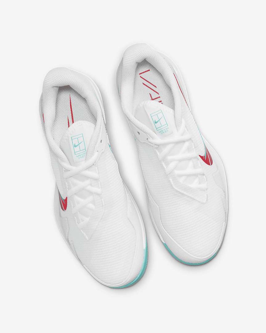 White / Red / Burgundy / Turquoise Nike Court Air Zoom Vapor Pro Women's Tennis Shoes | CA_2989