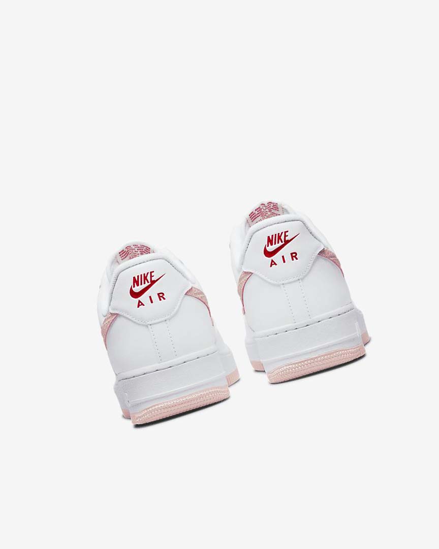 White / Red Nike Air Force 1 '07 Men's Sneakers | CA_2918